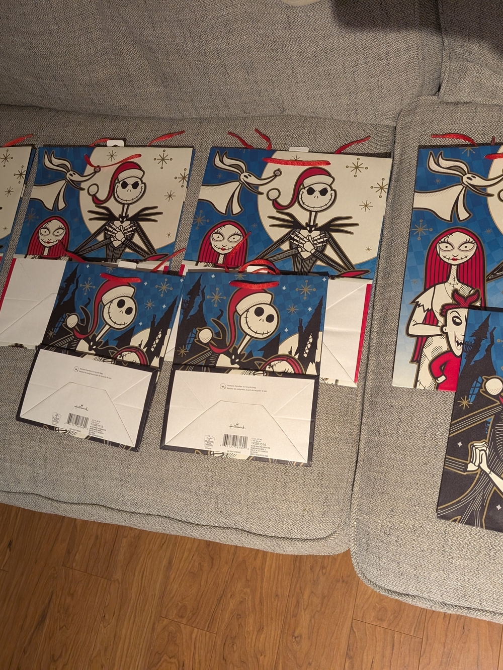 Brand New Nightmare Before Christmas Holiday Jack Skellington Gift Bags